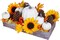 Bulk Assorted Artificial White Pumpkins Fall Centerpiece Artificial Maple Leaves in Rectangle Whitewashed Wooden Box Fall Thanksgiving Table Decoration